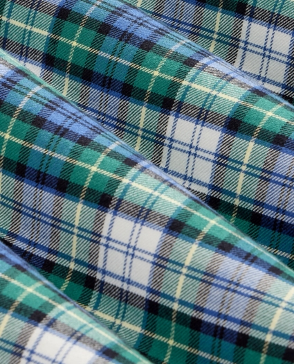 Cotton Flannel Plaid Robe, image 7