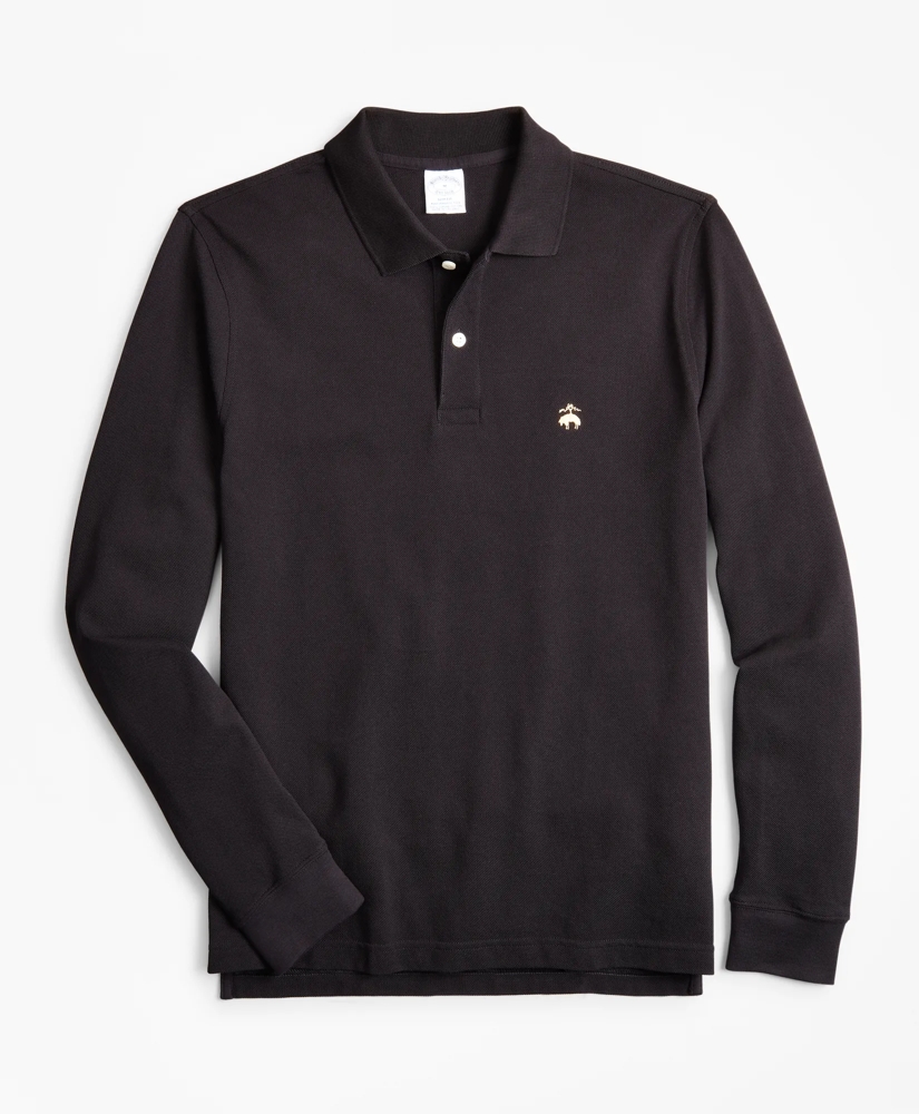 Slim Fit Supima® Long-Sleeve Performance Polo Shirt
