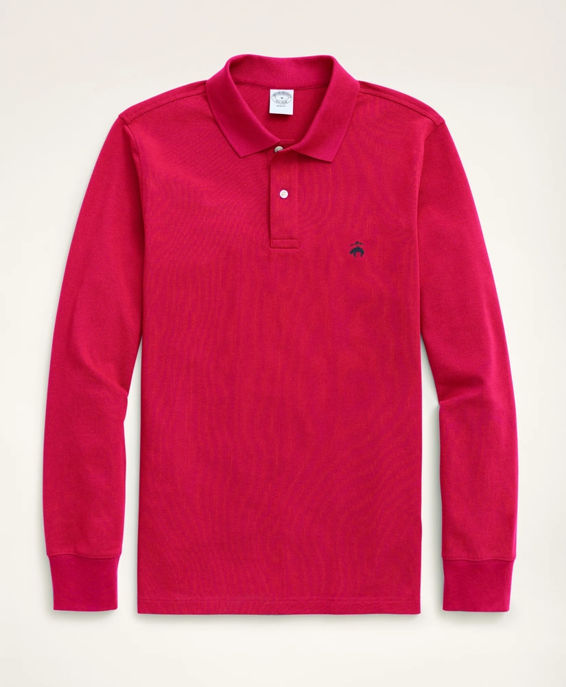 Slim Fit Supima® Long-Sleeve Performance Polo Shirt