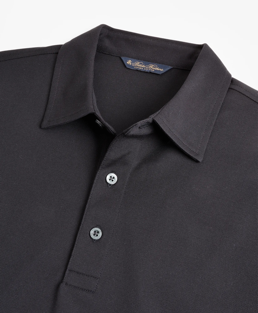 Premium Extra-Fine Supima® Cotton Pique Short-Sleeve Polo Shirt, image 3