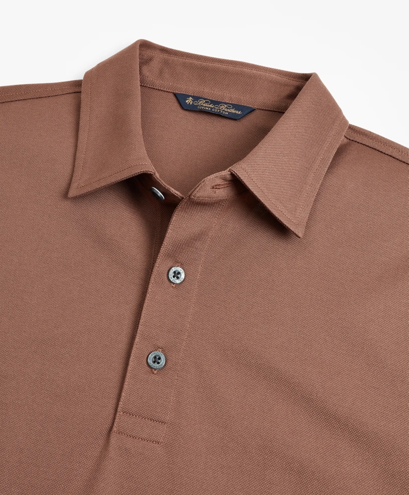 Premium Extra-Fine Supima&reg; Cotton Pique Short-Sleeve Polo Shirt, image 3