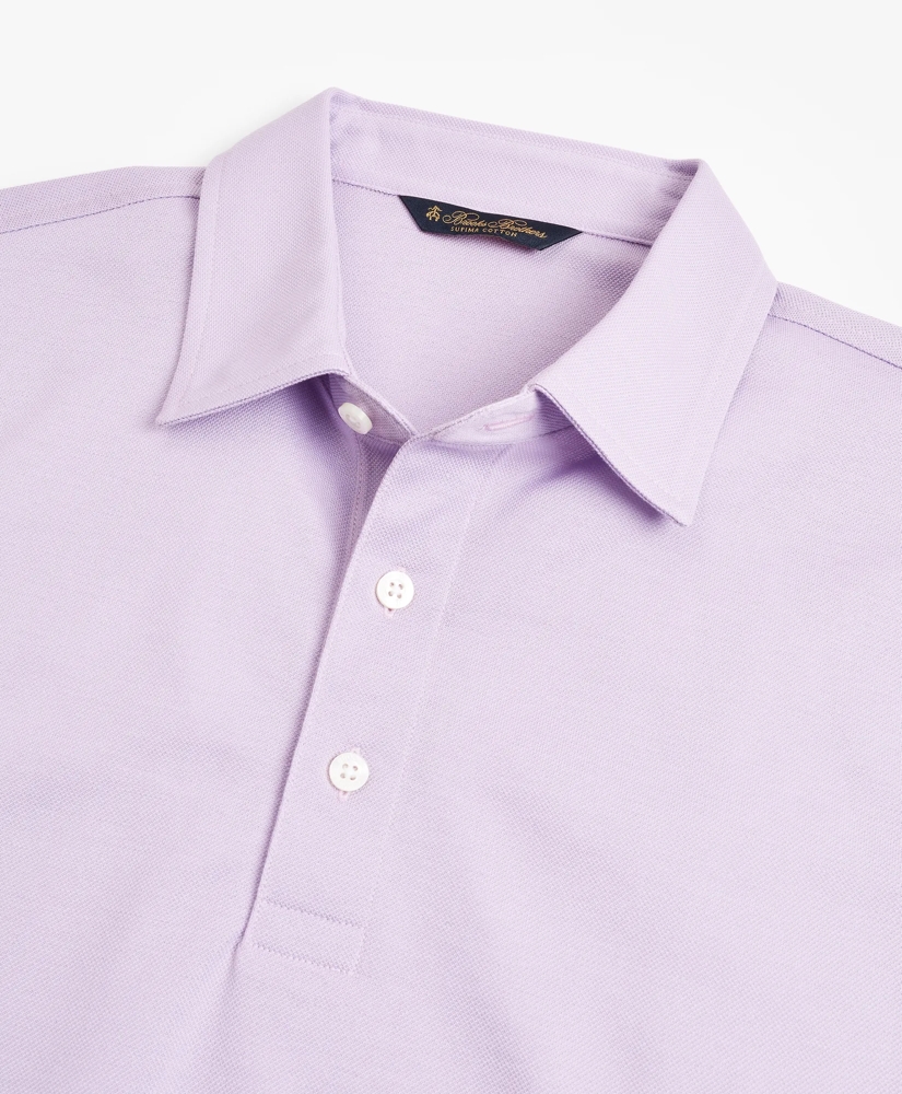 Premium Extra-Fine Supima&reg; Cotton Pique Short-Sleeve Polo Shirt, image 3