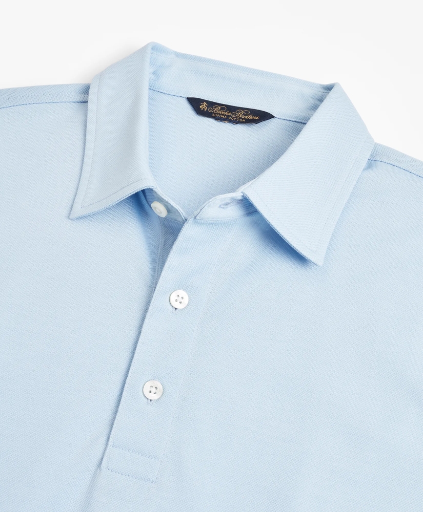 Premium Extra-Fine Supima&reg; Cotton Pique Short-Sleeve Polo Shirt, image 3