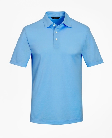 Premium Extra-Fine Supima&reg; Cotton Pique Short-Sleeve Polo Shirt, image 1