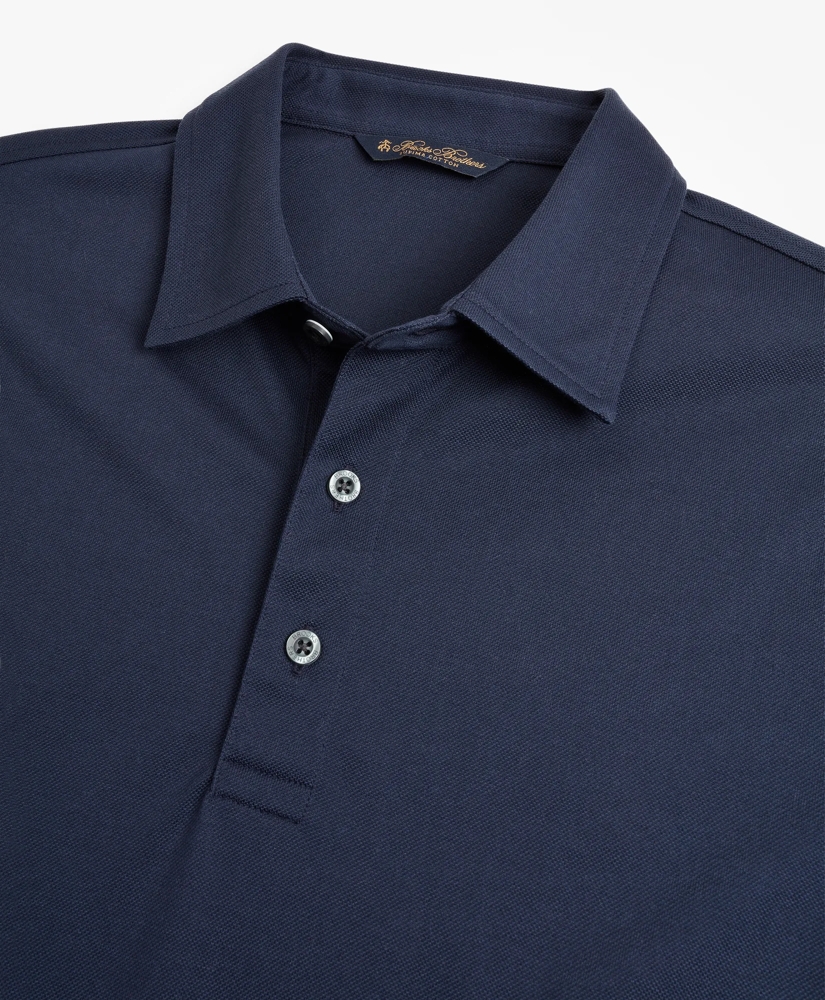Premium Extra-Fine Supima&reg; Cotton Pique Short-Sleeve Polo Shirt, image 3