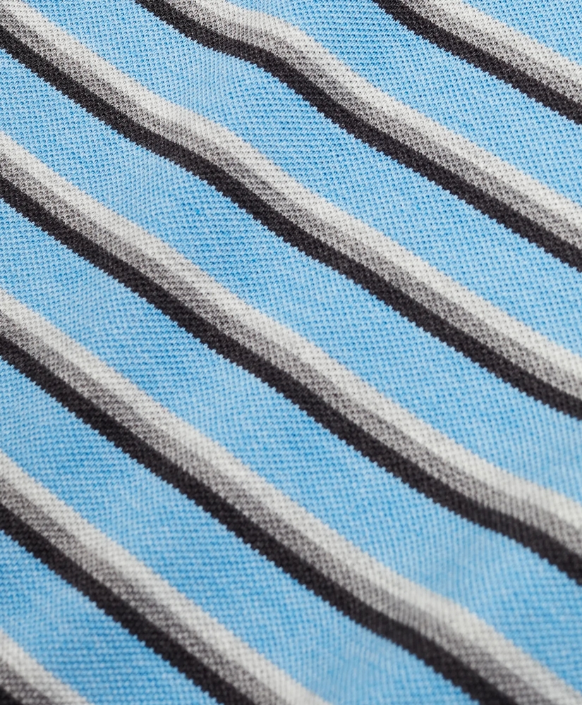 Slim Fit Heathered Stripe Polo Shirt, image 3