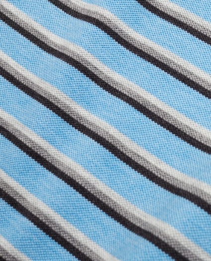 Slim Fit Heathered Stripe Polo Shirt, image 3