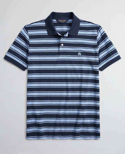 Slim Fit Large Stripe Polo Shirt, image 1