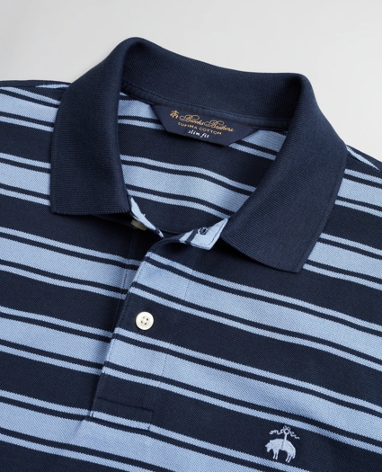 Slim Fit Large Stripe Polo Shirt, image 2