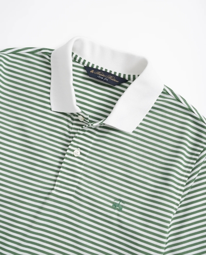 Golden Fleece® Slim Fit Stretch Pique Feeder Stripe Polo Shirt, image 2