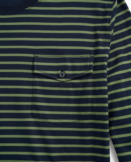 Cotton Striped Long-Sleeve T-Shirt, image 3