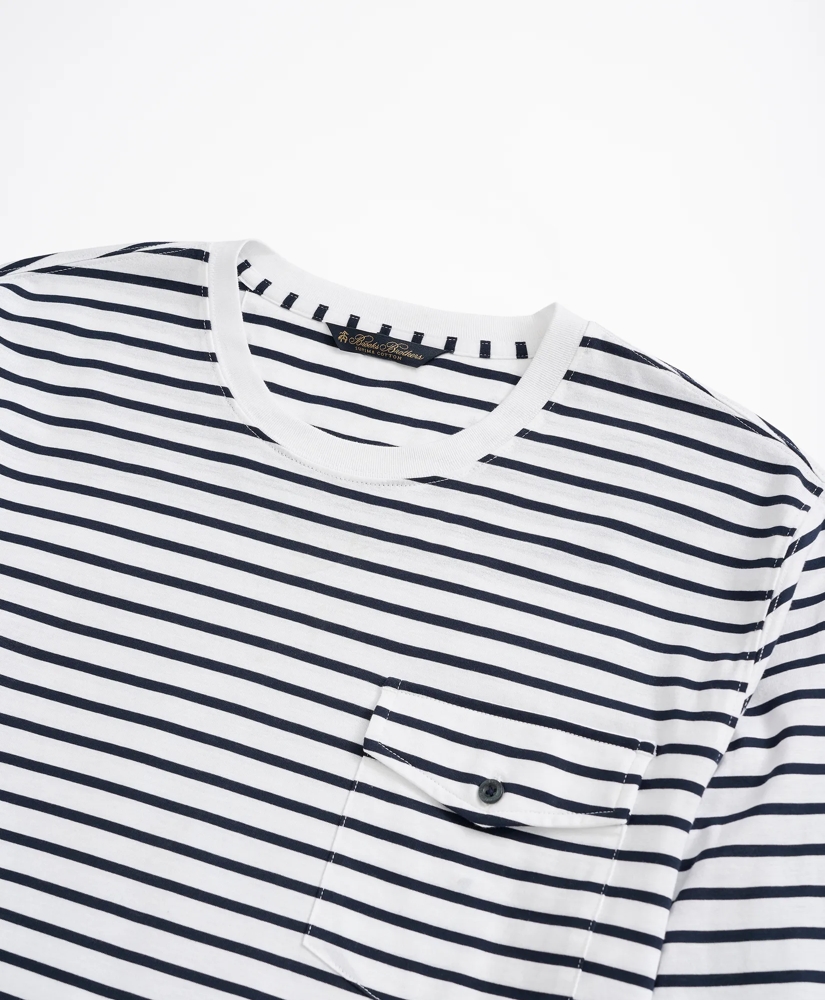 Cotton Striped Long-Sleeve T-Shirt, image 2