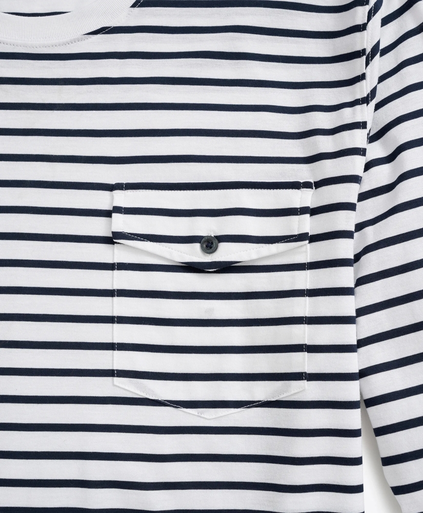 Cotton Striped Long-Sleeve T-Shirt, image 3