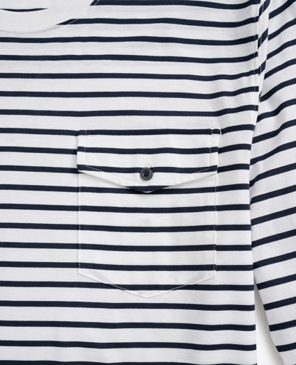 Cotton Striped Long-Sleeve T-Shirt, image 3