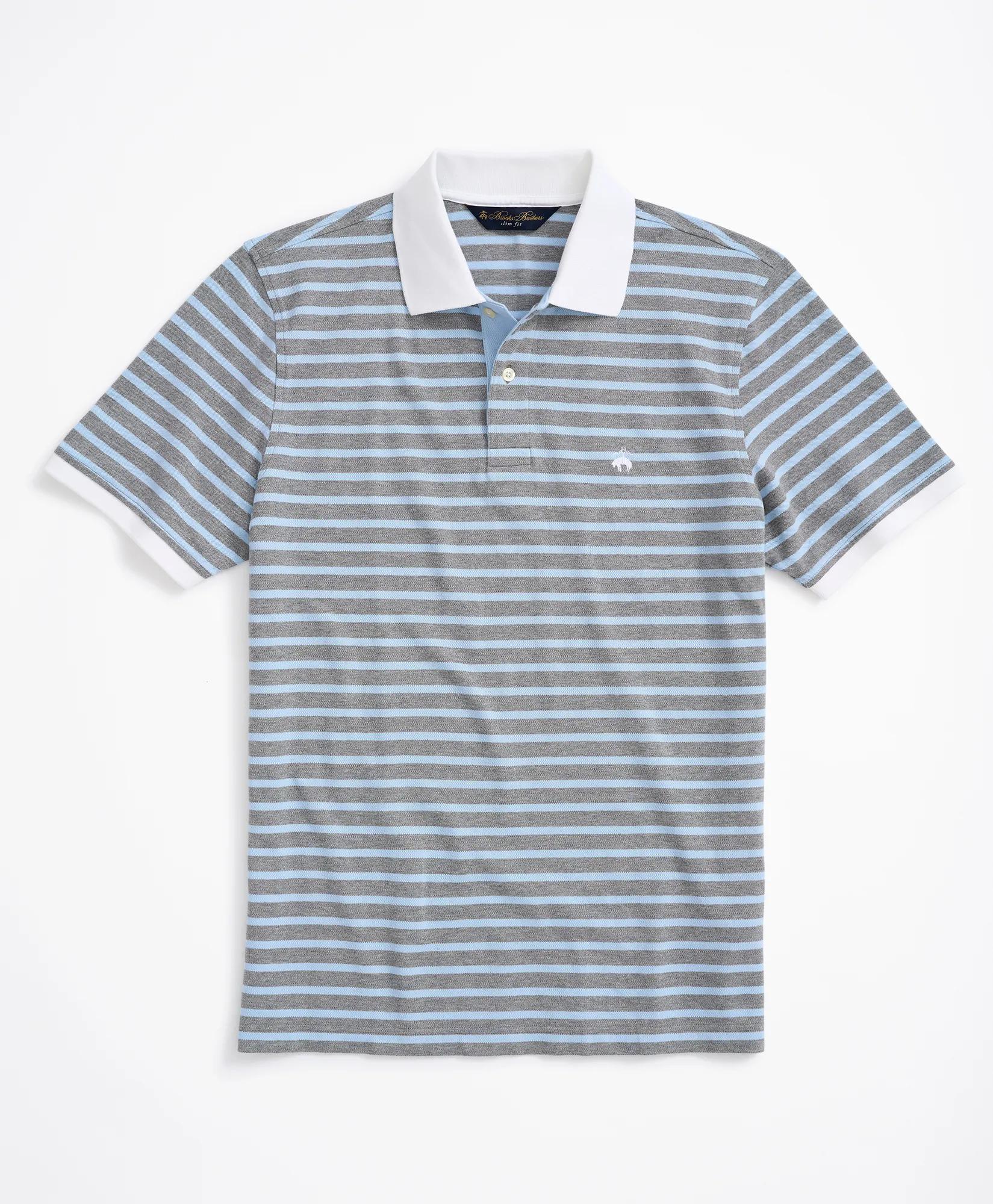 BAKER ERNEST PIN POLO STRIPE トップス W.