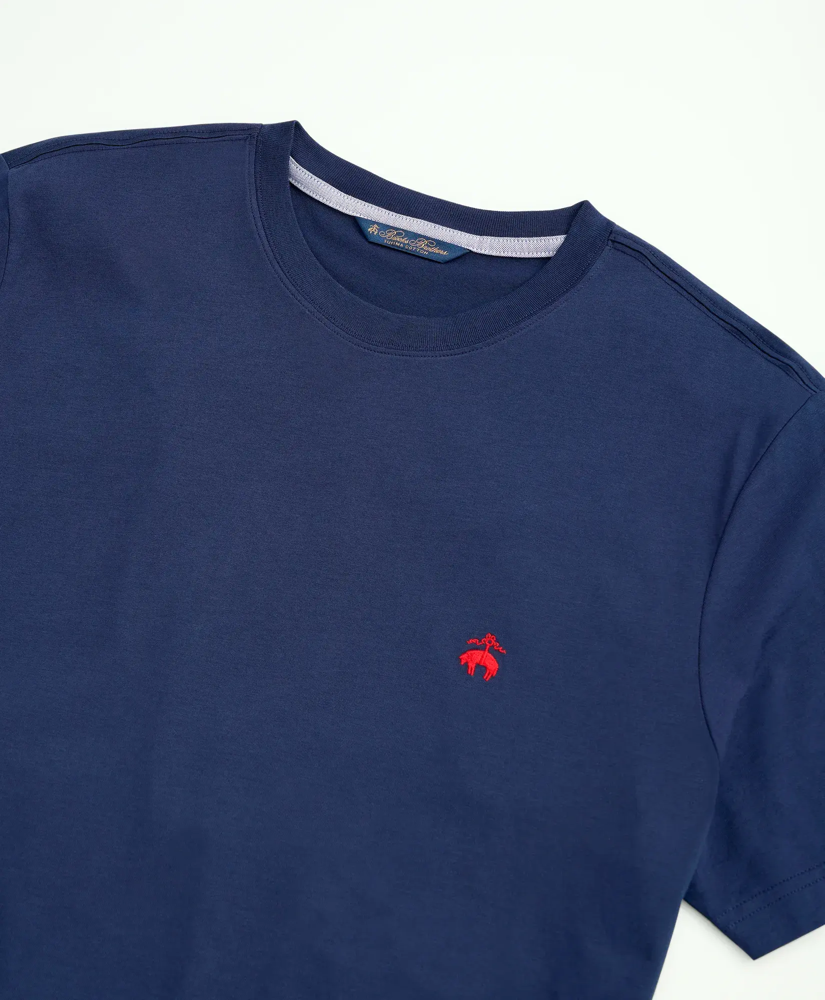 Washed Supima® Cotton Logo Crewneck T-Shirt