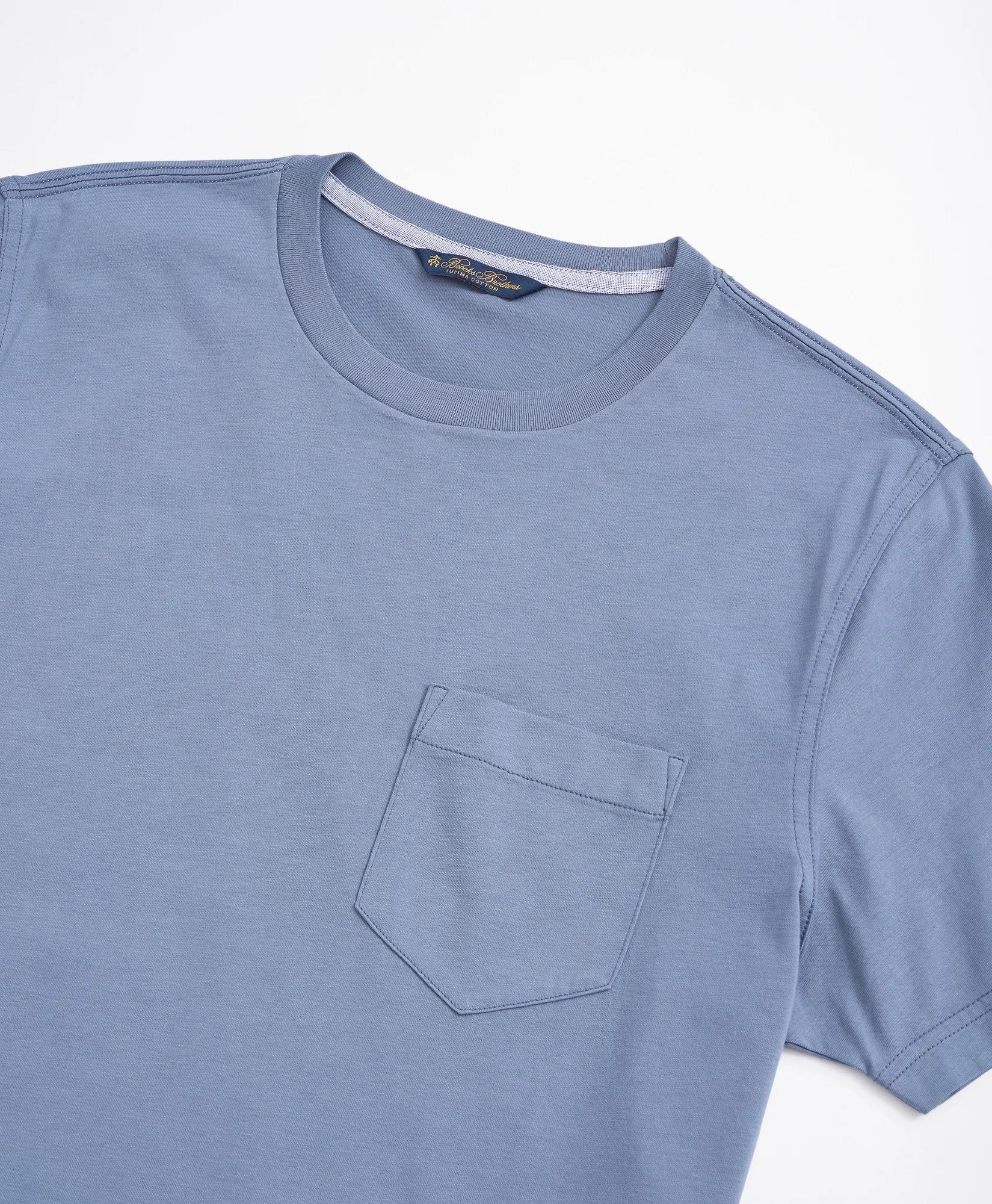 Supima® Cotton Pocket Crewneck T-Shirt, image 2