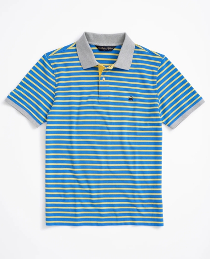 Original Fit Stretch Cotton Pique Stripe Polo Shirt, image 1