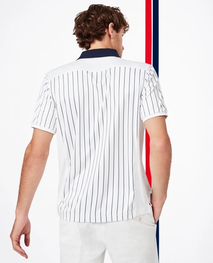 Brooks Brothers x FILA Championship Pinstripe Polo Shirt, image 2
