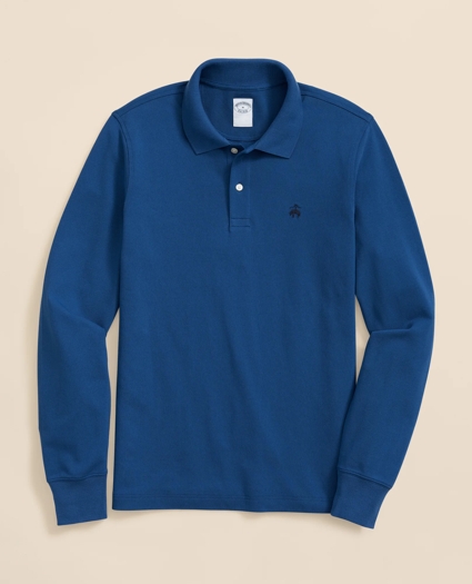 Golden Fleece® Stretch Supima® Long-Sleeve Polo Shirt, image 1
