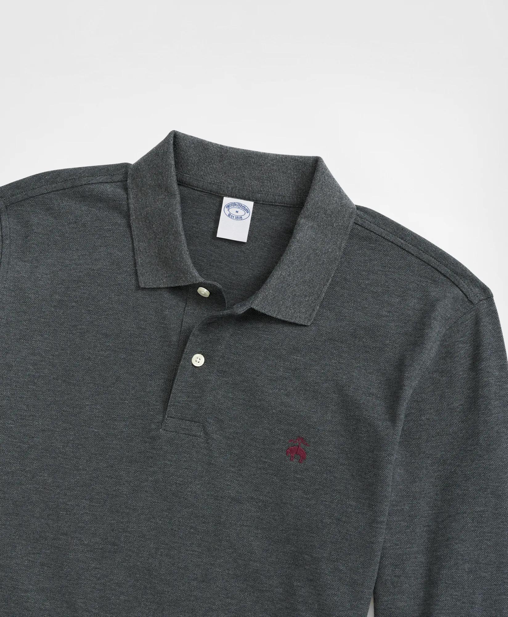 Golden Fleece® Stretch Supima® Long-Sleeve Polo Shirt, image 2