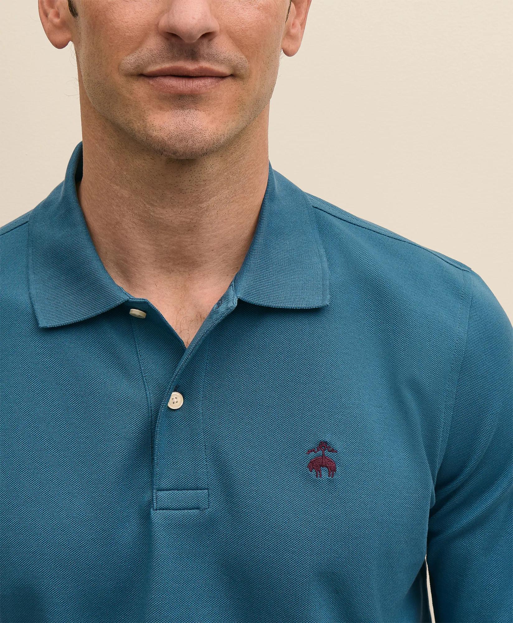 Golden Fleece&reg; Stretch Supima&reg; Long-Sleeve Polo Shirt, image 2