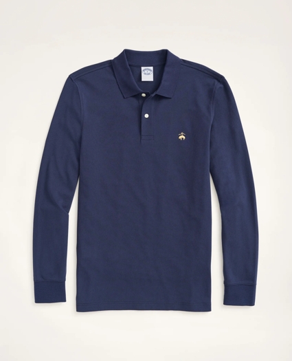 Golden Fleece® Stretch Supima® Long-Sleeve Polo Shirt, image 1