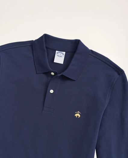 Golden Fleece® Stretch Supima® Long-Sleeve Polo Shirt, image 2