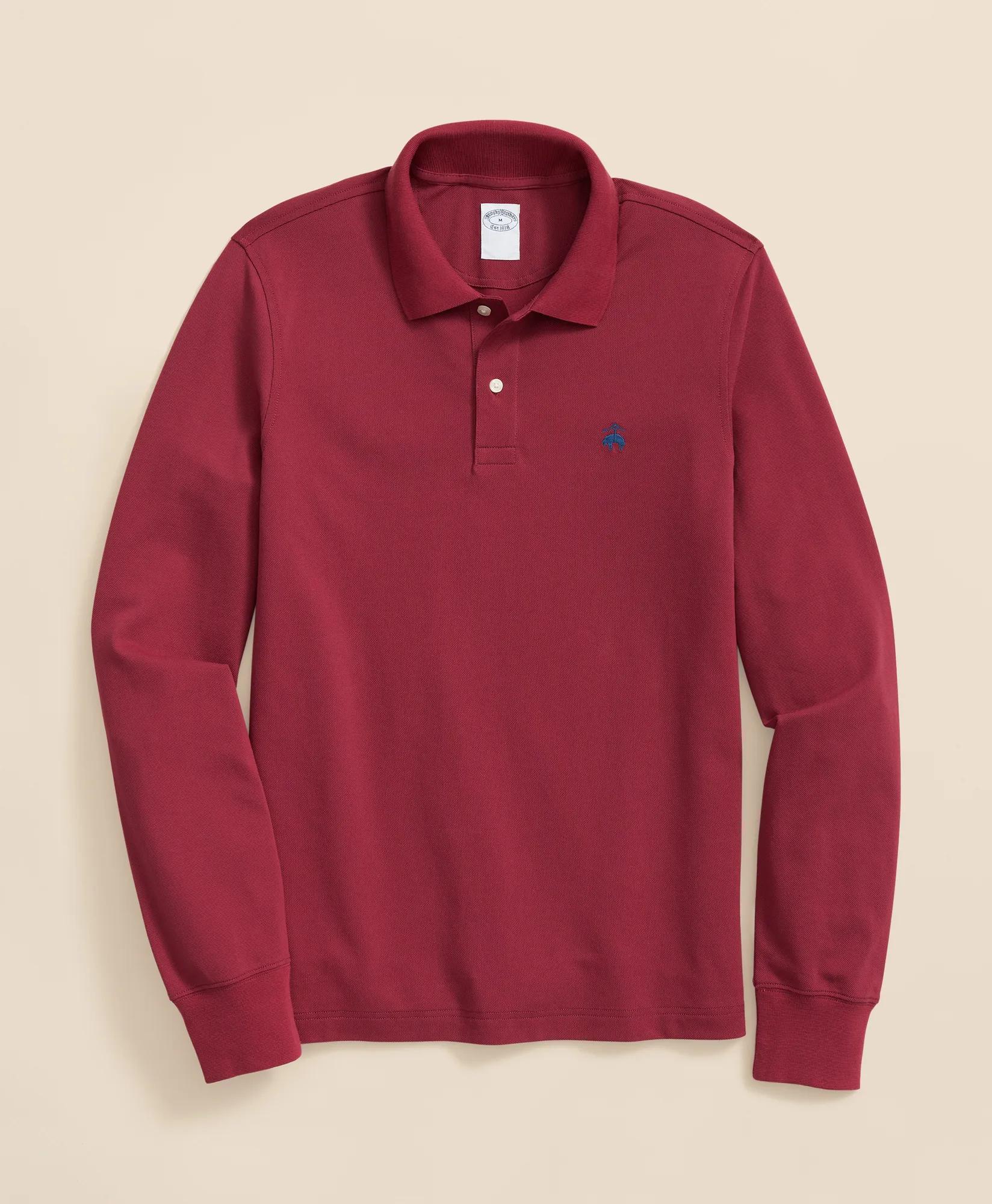 Golden Fleece® Stretch Supima® Long-Sleeve Polo Shirt, image 1