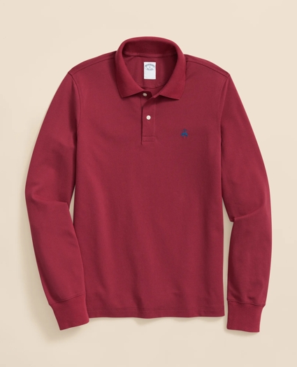 Golden Fleece® Stretch Supima® Long-Sleeve Polo Shirt, image 1