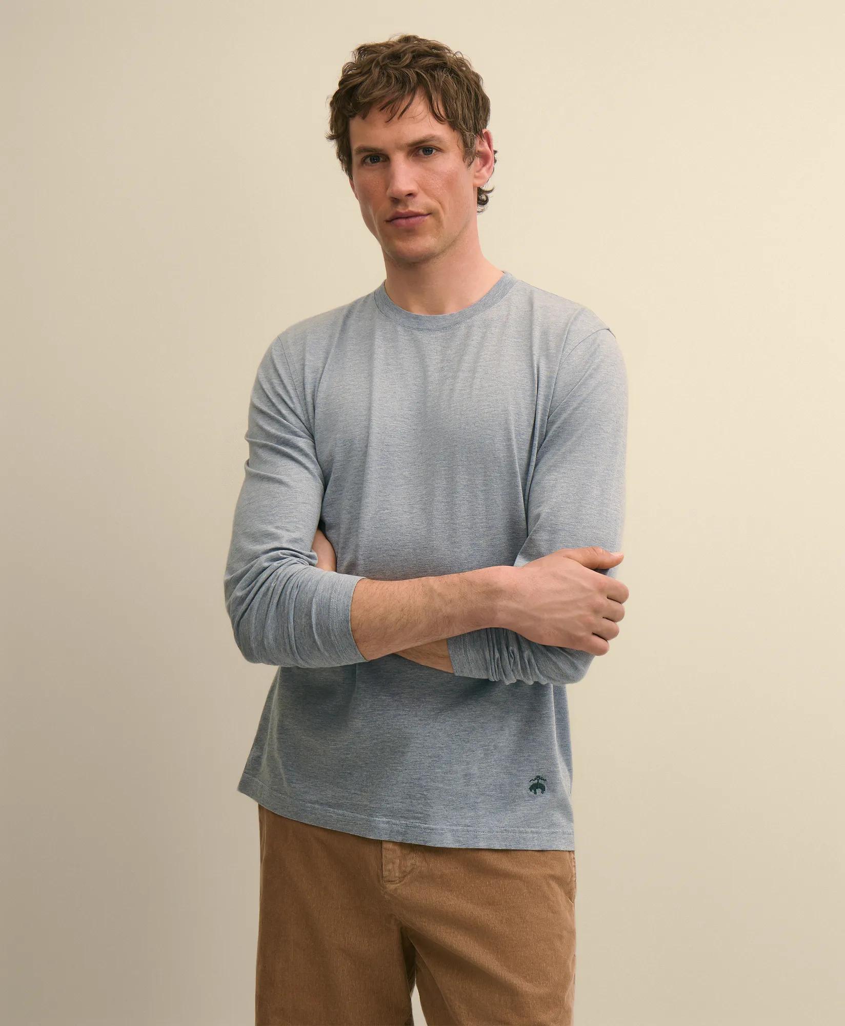 Supima&reg; Cotton Long-Sleeve Logo T-Shirt, image 1