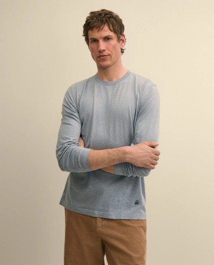 Supima&reg; Cotton Long-Sleeve Logo T-Shirt, image 1