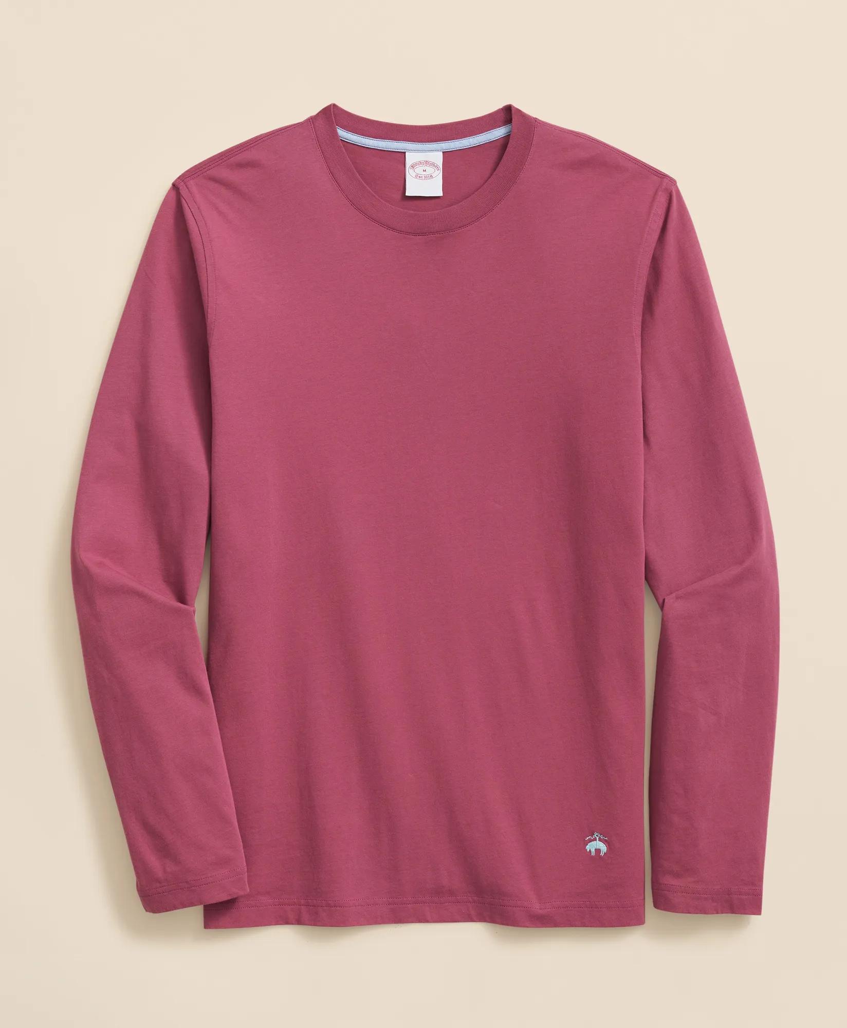 Supima® Cotton Long-Sleeve Logo T-Shirt, image 1