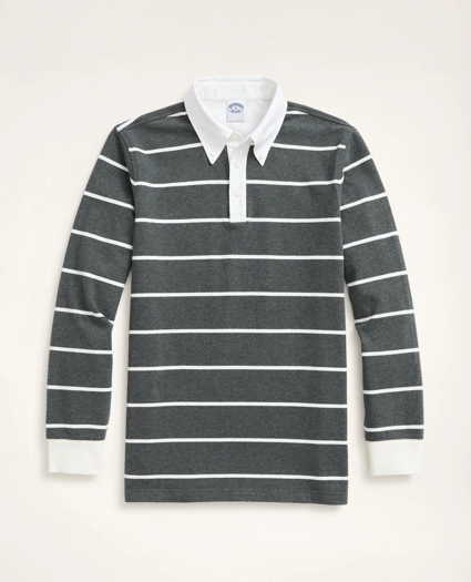 【BAON】[unisex] Konendy stripe rugby over collar tee Buy Yours Curve Green Rugby Collar Striped Contrast 100