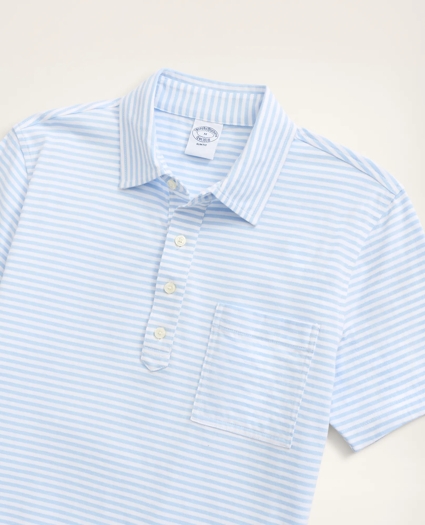 Vintage Jersey Feeder Stripe Polo Shirt, image 2