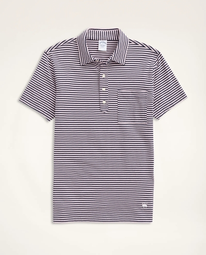 Vintage Jersey Feeder Stripe Polo Shirt, image 1