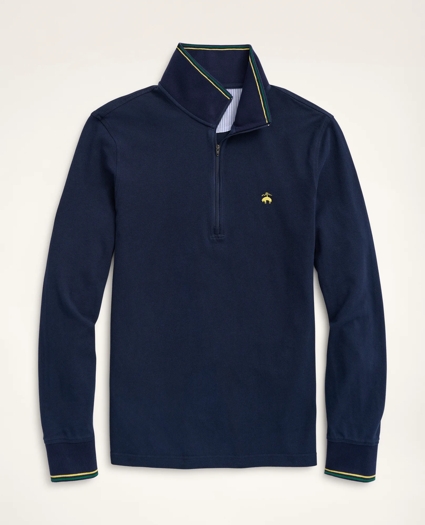 Supima® Cotton Pique Half-Zip Polo Shirt, image 1