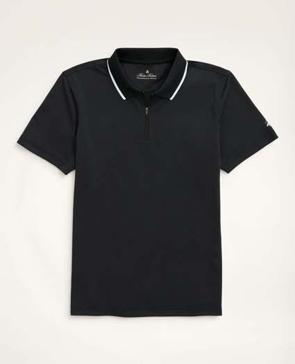 Brooks Brothers Stretch Performance Series Zip Jersey Polo Shirt, image 1