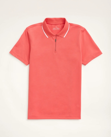 Brooks Brothers Stretch Performance Series Zip Jersey Polo Shirt, image 1