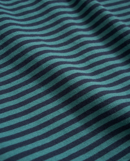 Vintage Washed Cotton Feeder Stripe Polo Shirt, image 2