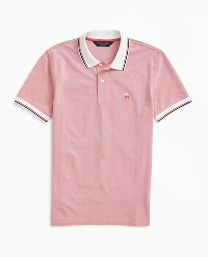 Slim Fit Stretch Striped-Trim Polo Shirt, image 1