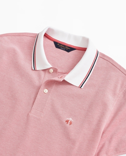 Slim Fit Stretch Striped-Trim Polo Shirt, image 2