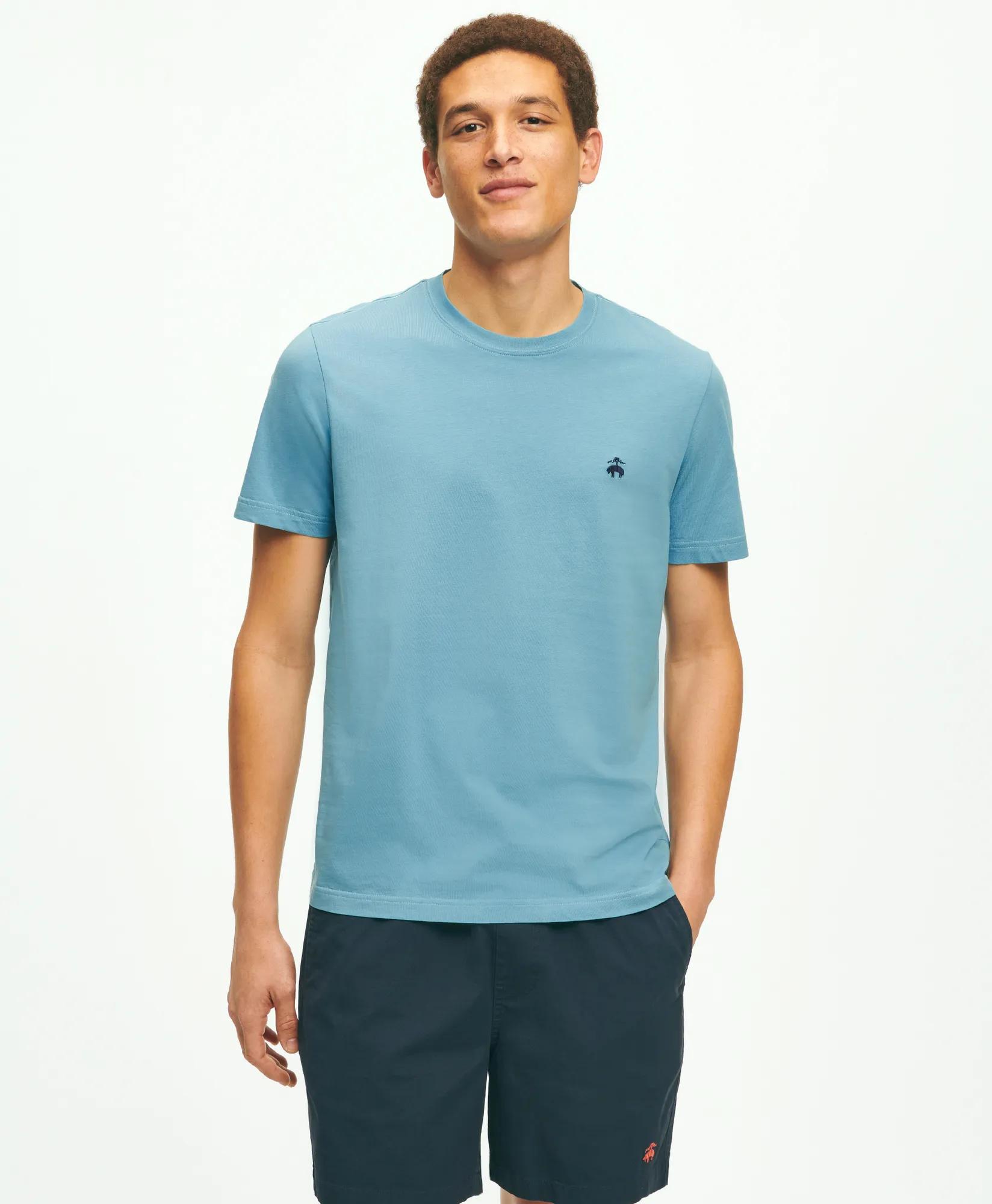 Washed Supima Cotton Logo Crewneck T-Shirt
