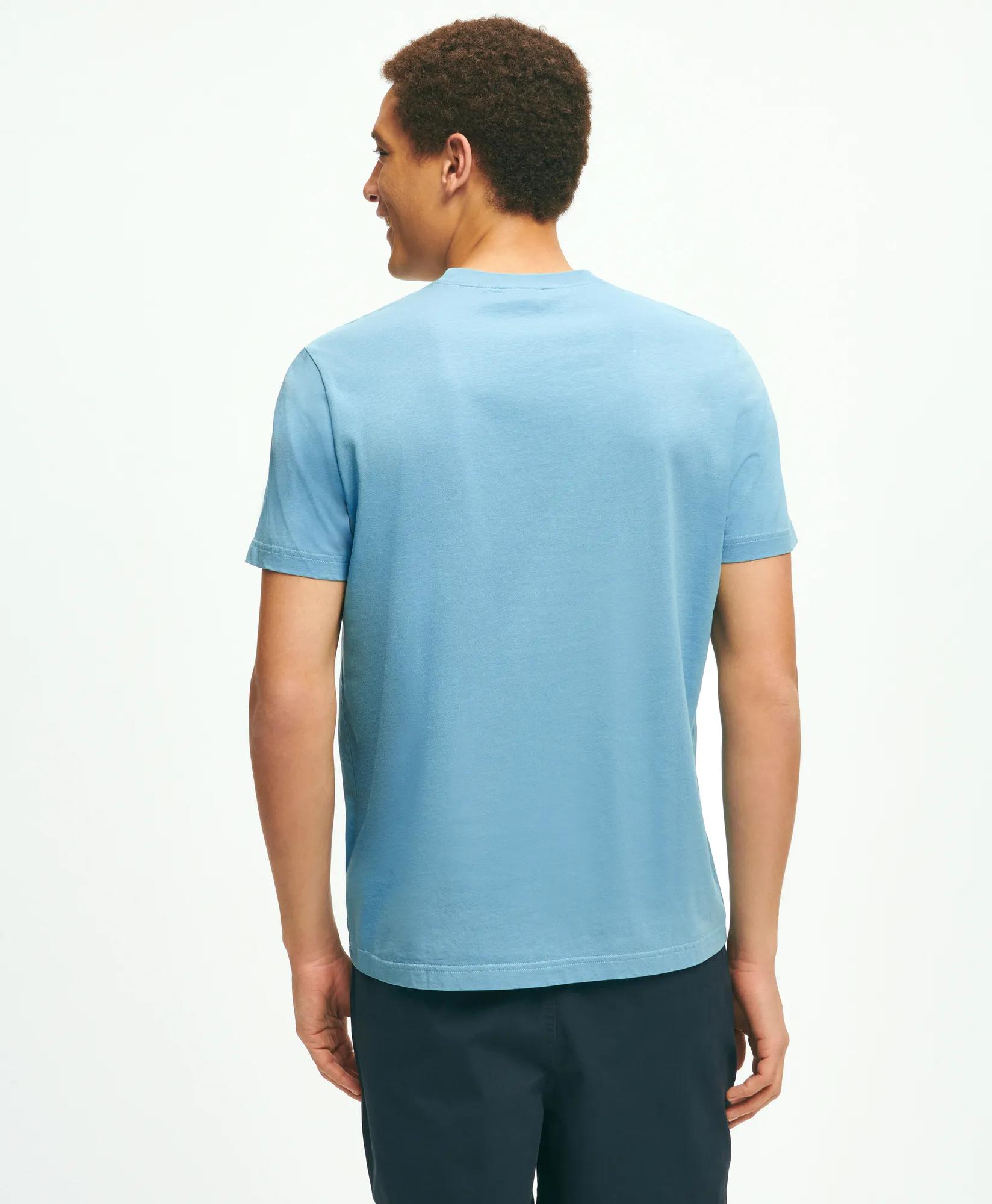 Washed Supima Cotton Logo Crewneck T-Shirt