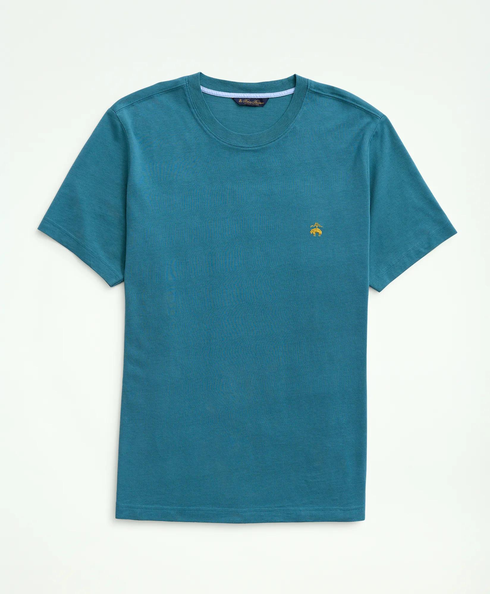 Washed Supima&reg; Cotton Logo Crewneck T-Shirt, image 1
