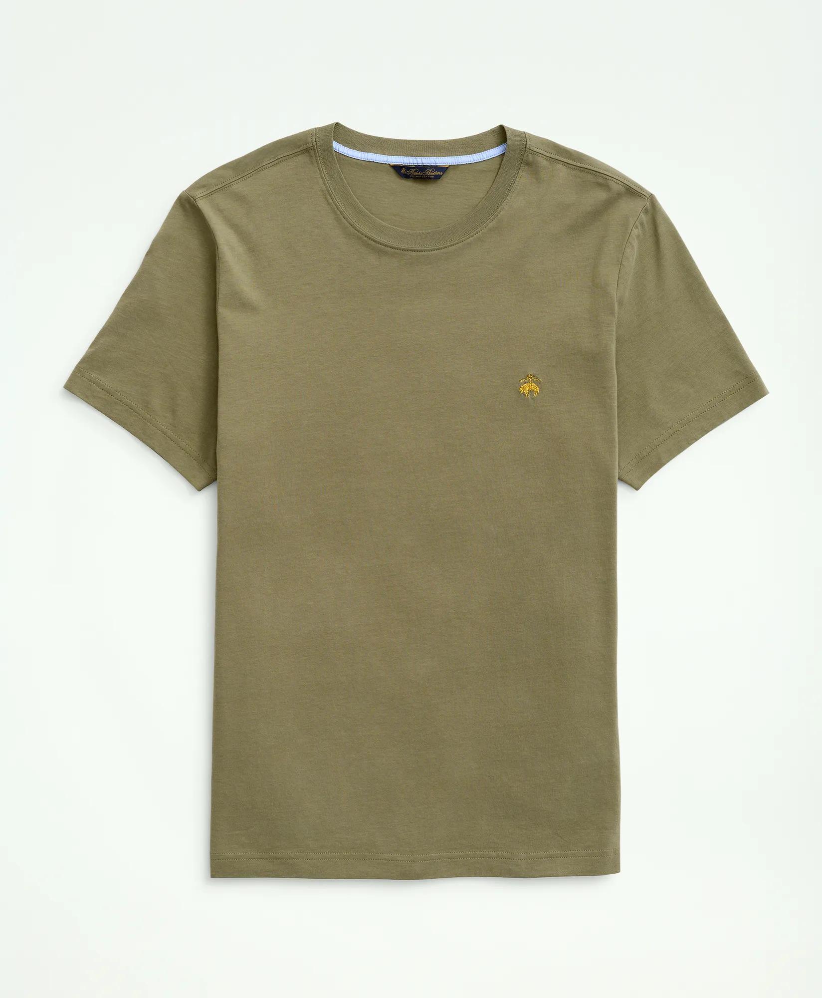 Washed Supima® Cotton Logo Crewneck T-Shirt, image 1