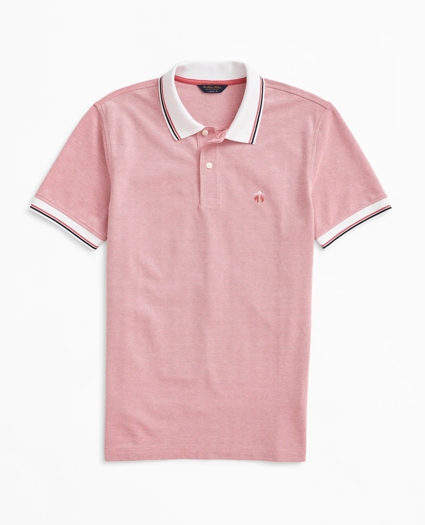Original Fit Stretch Striped-Trim Polo Shirt, image 1