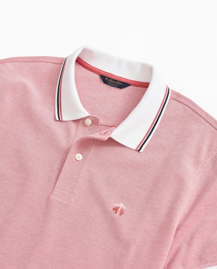Original Fit Stretch Striped-Trim Polo Shirt, image 2