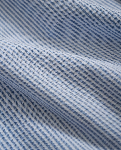 Slim Fit Cotton Pique Knit Fun Stripe Shirt, image 2