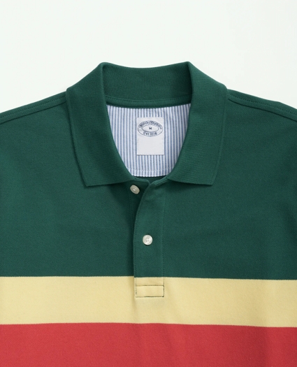 Supima® Cotton Multi-Stripe Polo Shirt, image 2